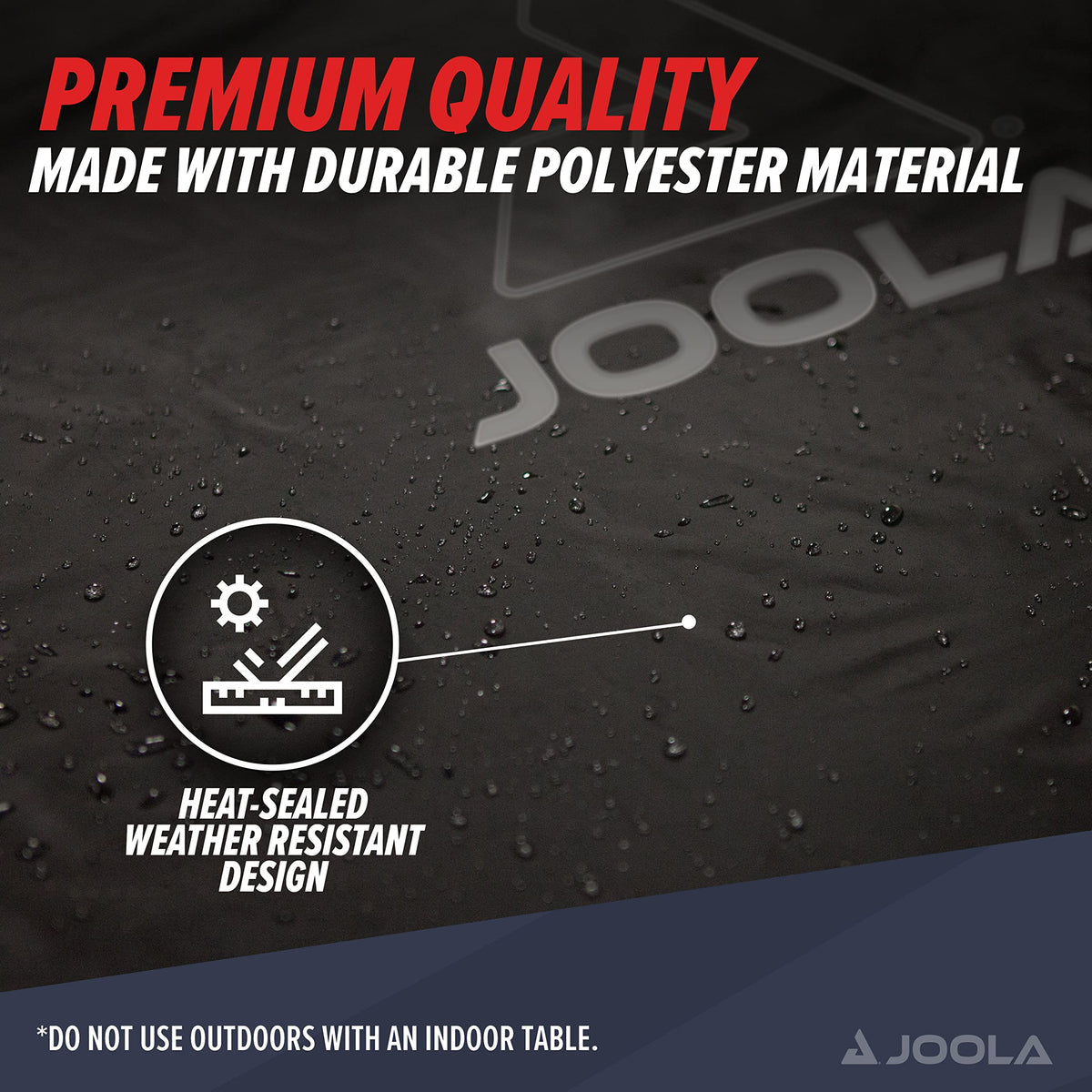 JOOLA table cover drawn over 9x5 table shows universal fit.