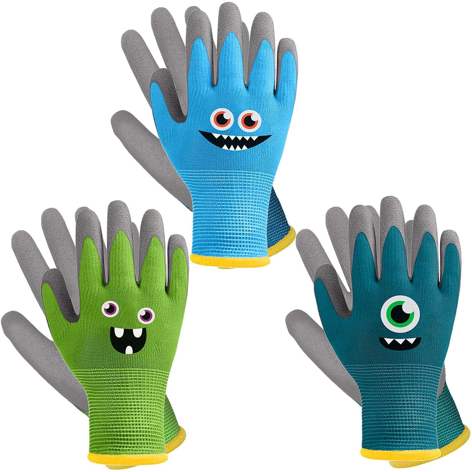 Joottuan kids gardening gloves green offer reliable grip for gardening tasks.