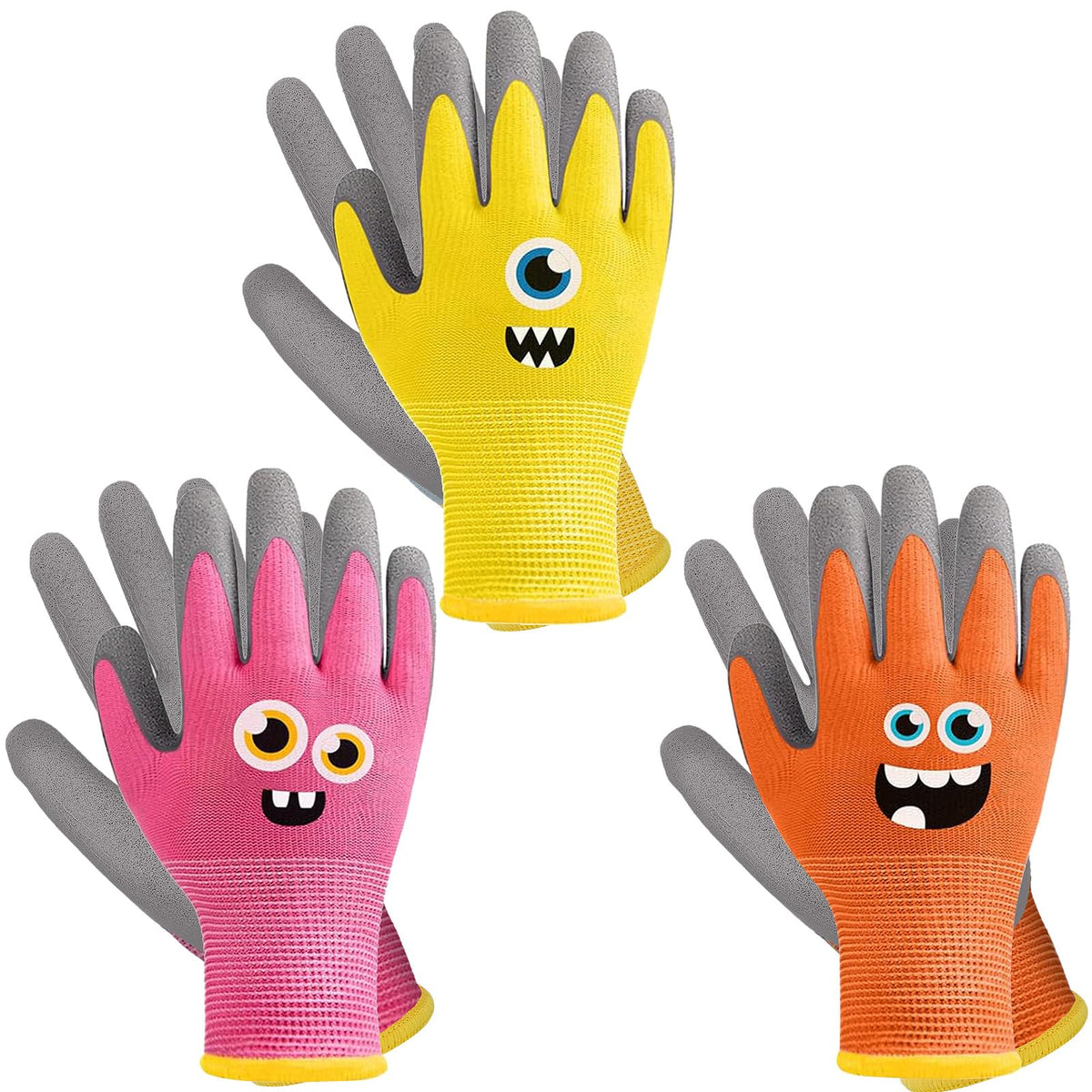 Joottuan kids gardening gloves pink pattern provide comfy grip for gardening tasks.