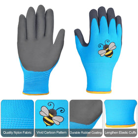 Joottuan non-slip latex palm provides secure grip for young gardeners