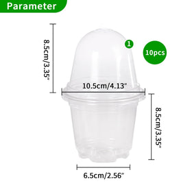JOPY seed starter pot with humidity dome helps monitor moisture levels.