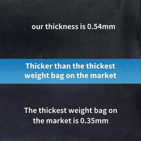 Joramoy weight bag secured to canopy leg using Velcro—no zipper risk