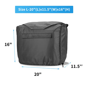 Joramoy waterproof generator cover on EU2200i, side view highlighting snug fit.