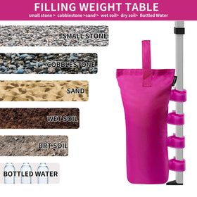 Joramoy four bags stabilizing an outdoor event canopy