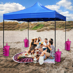 Joramoy pink weight bags add subtle color to a setup