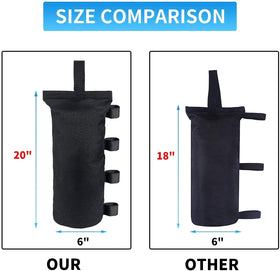 Joramoy weights protecting a beach canopy against wind