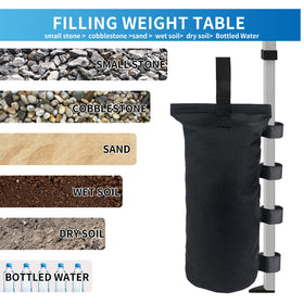 Joramoy rugged carry handle on weight bags enables easy transport