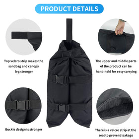 Jorohiker hook-and-loop strap secures bags around canopy legs