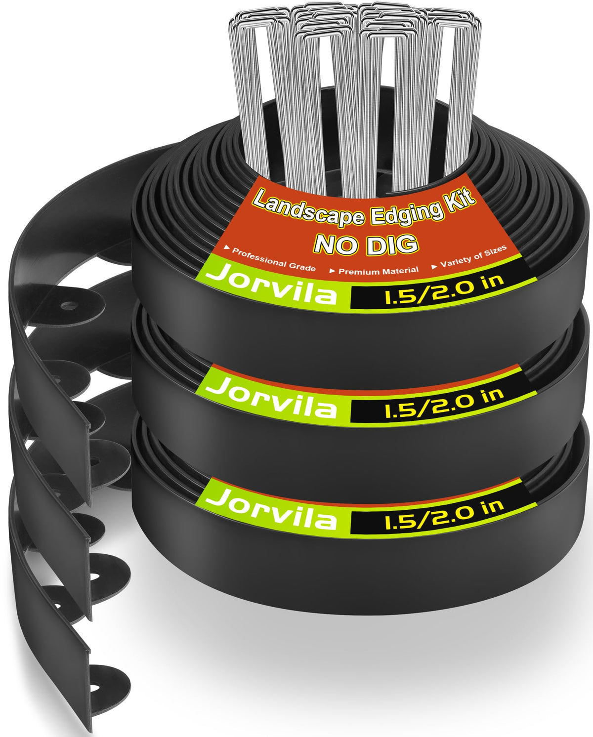 Jorvila landscape edging border setup demo demonstrates easy installation and customizable shaping.