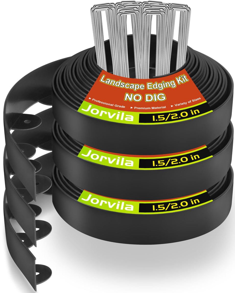 Jorvila landscape edging border setup demo demonstrates easy installation and customizable shaping.