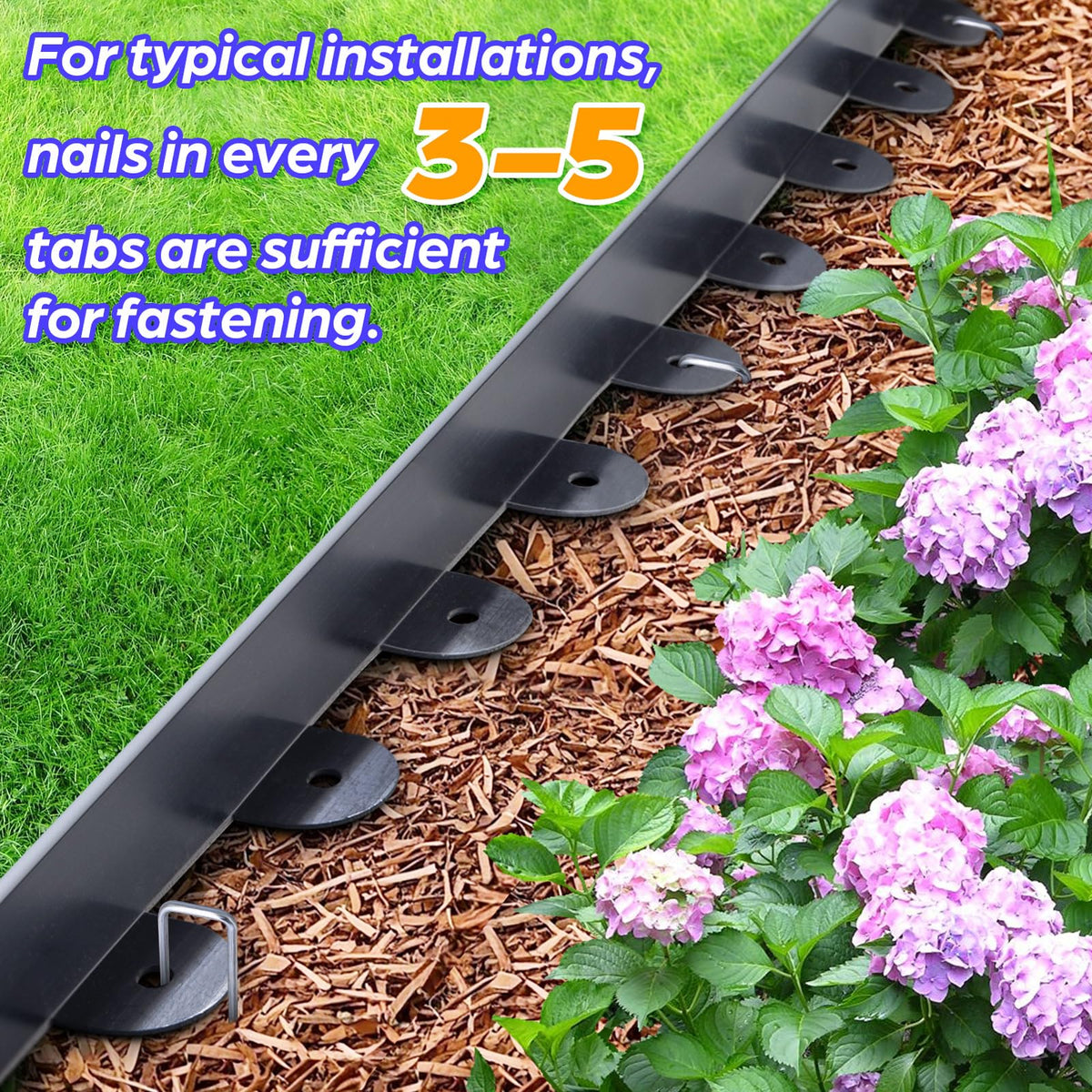 Jorvila landscape edging 3-pack packaging shows long lengths for larger projects.