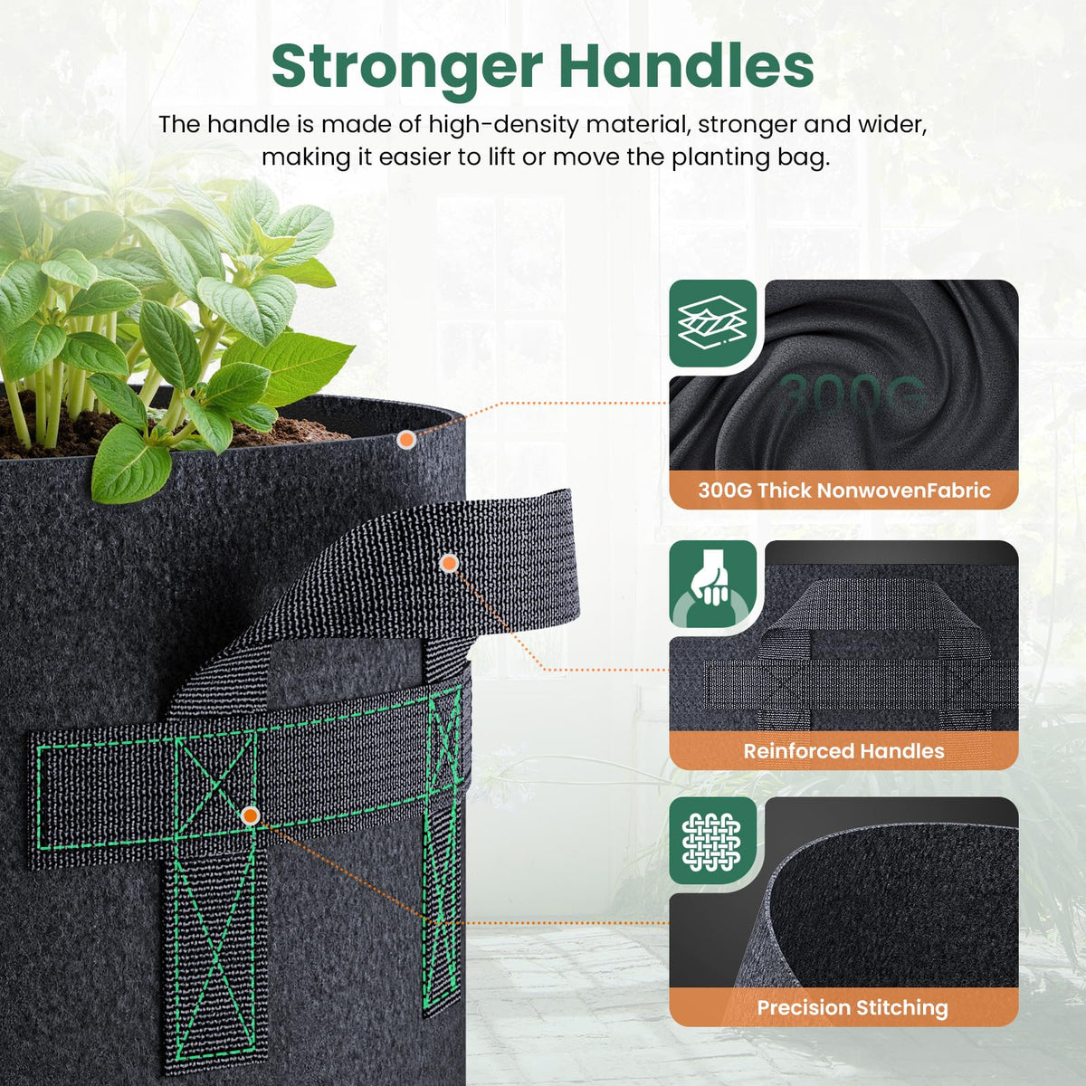 Jorvila bag shows strong air permeability and drainage for healthy pots.