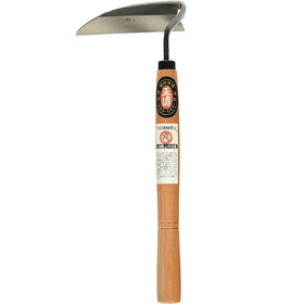 Joshua Roth Japanese Weeding Sickle blade closeup showing razor-sharp edge for fast weed removal
