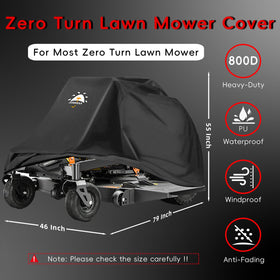 JosMega zero-turn lawn mower cover uses 800D oxford fabric for durable, weatherproof protection.