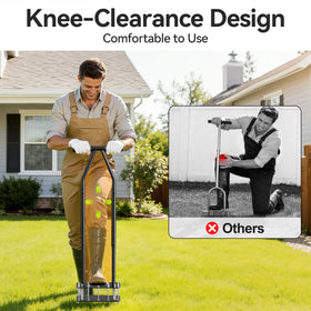 Josmimic lawn aerator's auto-clean spring system prevents clogging for smoother operation