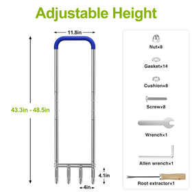 Josmimic dual-level foot bar provides powerful leverage.