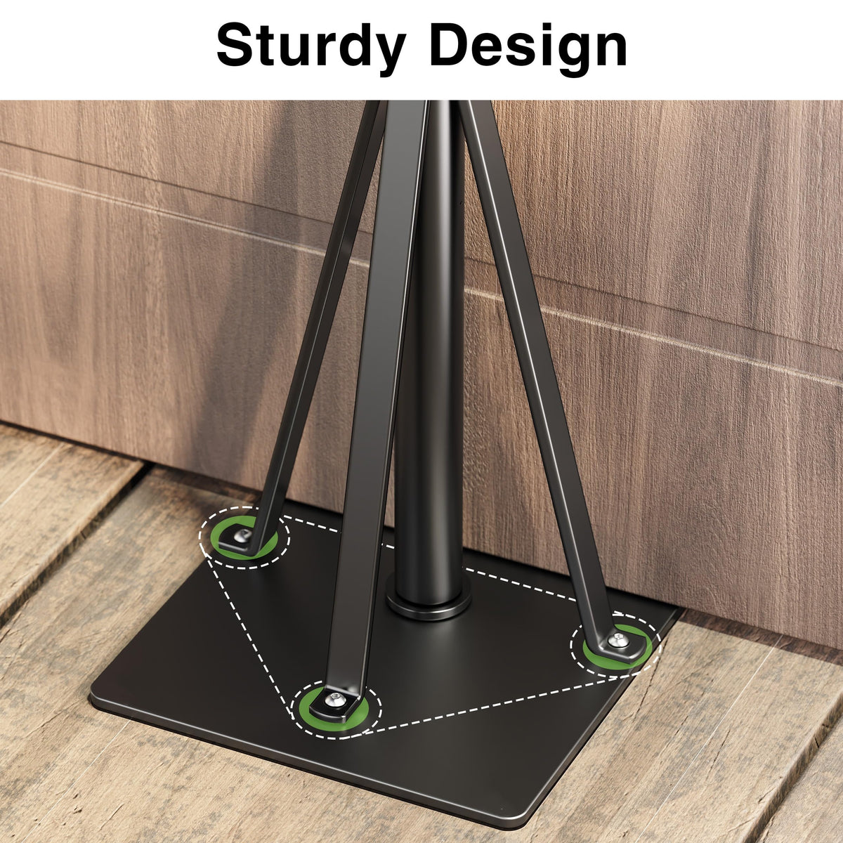 Josmimic handrail with tri-brace base delivers rigid support.