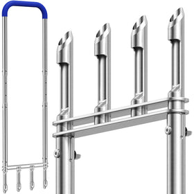 Josmimic knee-friendly aerator front view shows durable SUS304 steel for tough lawns.