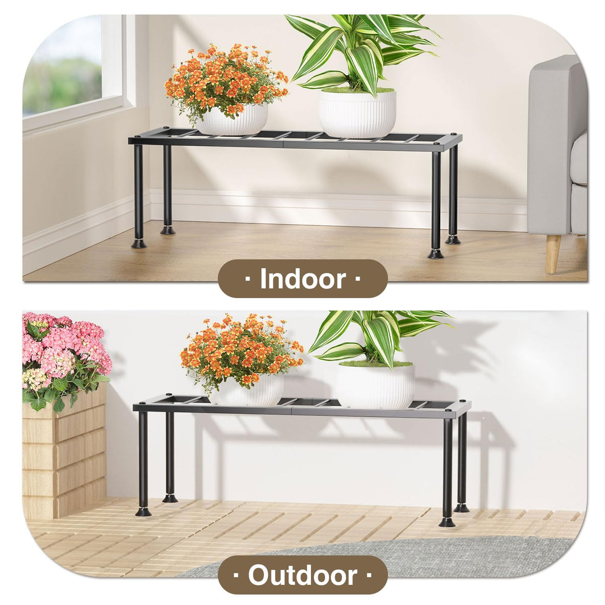 Josmimic 50LB Load Capacity ensures stable plant display.