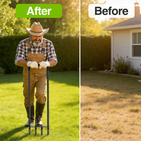 Josmimic easy assembly supports year-round lawn aeration tasks.