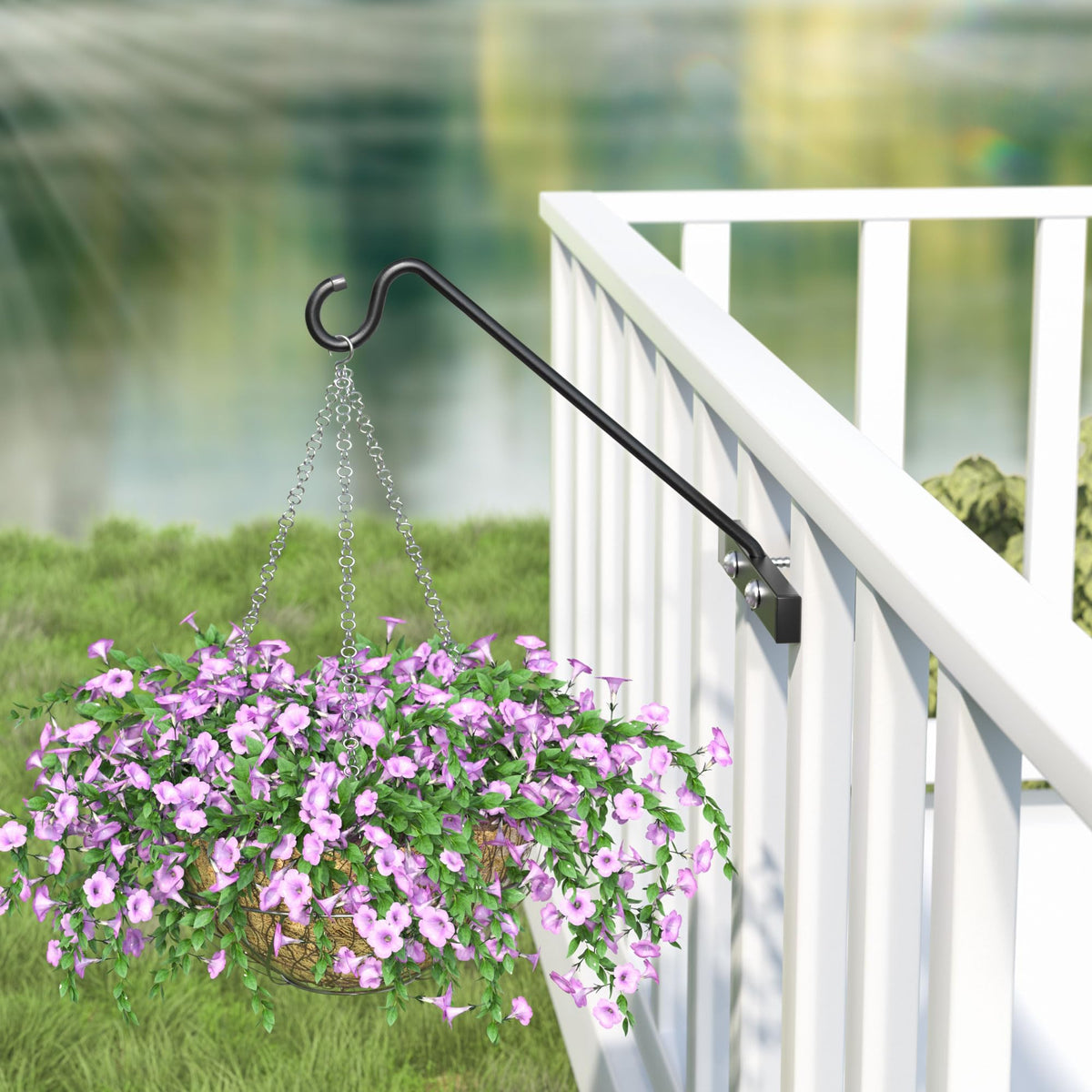 Josmimic decorative outdoor rail hanger enhancing balcony decor