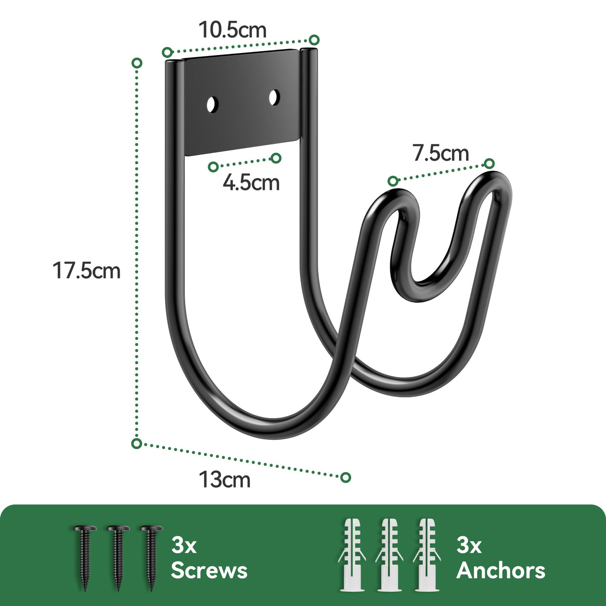Josmimic versatile holder stores hoses, extension cords, and more.