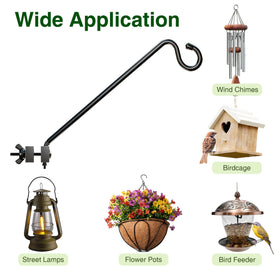Josmimic versatile hanger displayed with plants and bird feeder combo