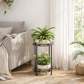 Josmimic plant stand side view highlighting vertical plant display.