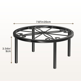 Josmimic round black plant stand top view demonstrates compact design for tight spaces