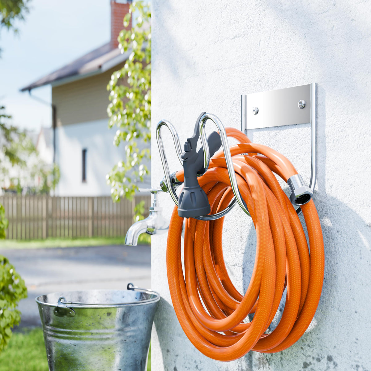 Josmimic space-saving wall hanger frees floor space and reduces clutter.