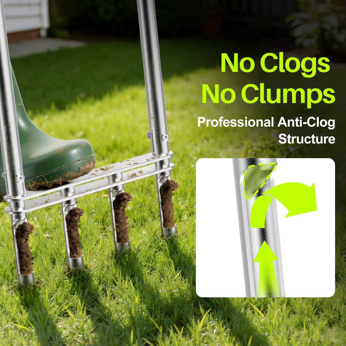 Josmimic anti-clog ejection ramp enables continuous plug removal.