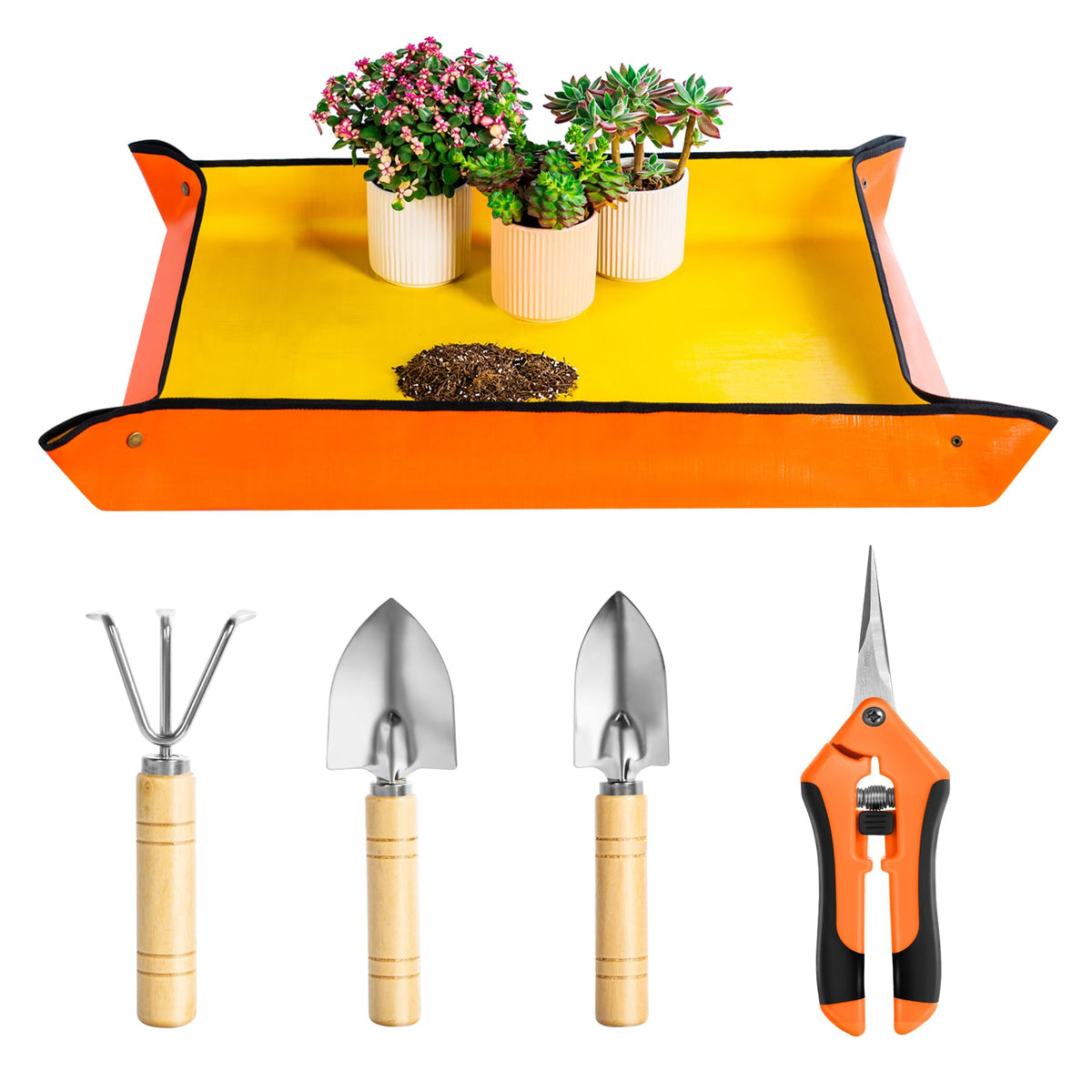 Josteve repotting mat for indoor plants keeps work clean and tidy.