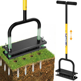 JouZYA lawn aerator with 12 tines for efficient soil penetration and aeration