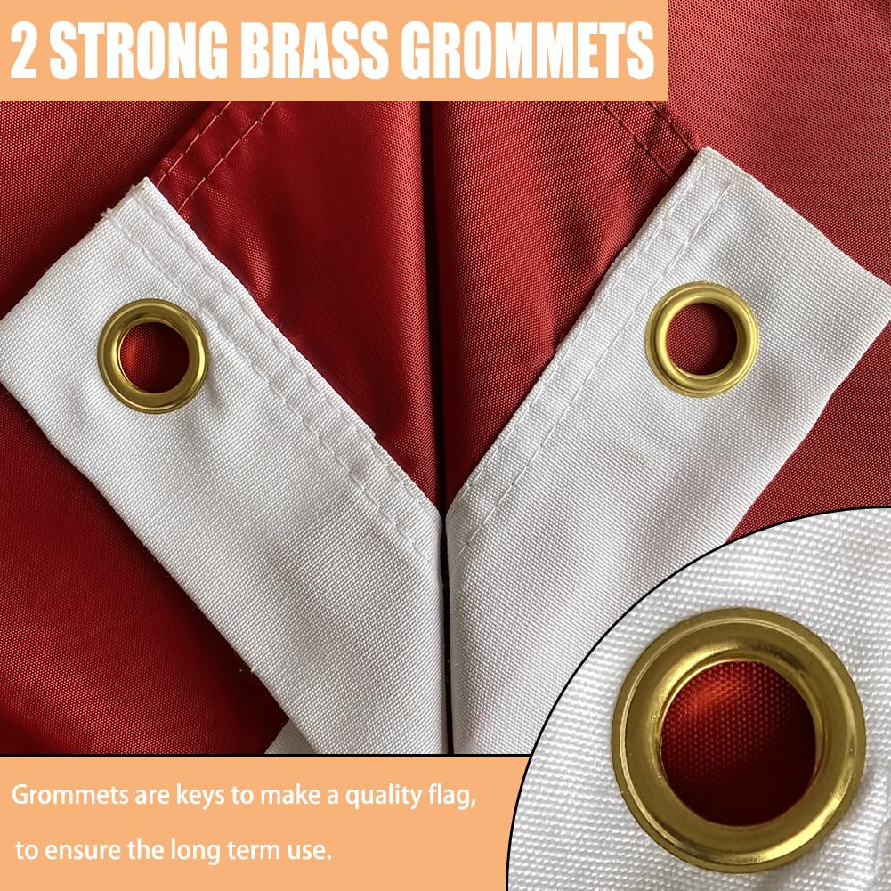 Joven flag includes two brass grommets for versatile hanging