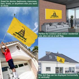 Joven flag features four-rows of stitching for lasting strength.