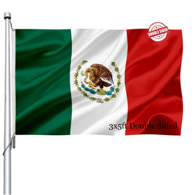 Joven Mexico flag 3x5 outdoor double-sided design for clear visibility from both sides.