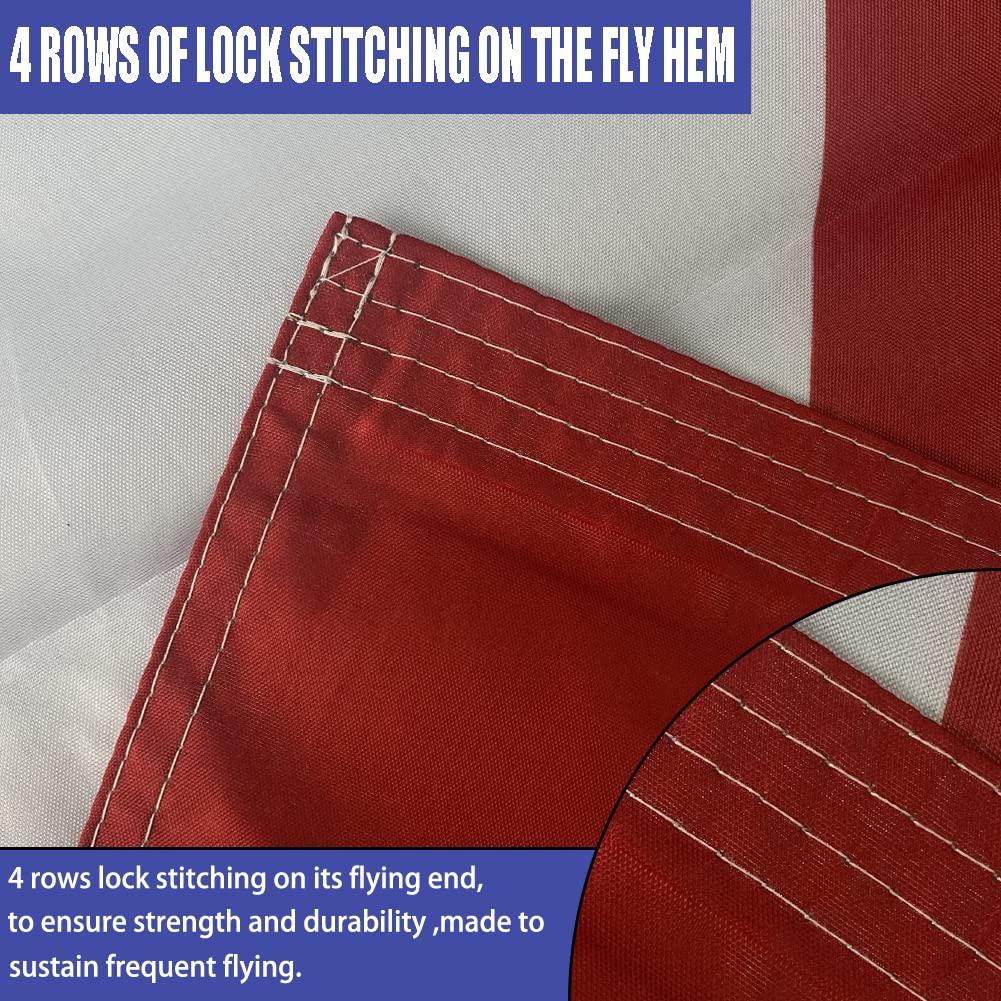 Joven NC flag made of polyester resists fading outdoors