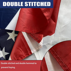 Joven patriotic wall decor featuring US and Texas flags together.