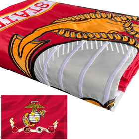 Joven US Marine Corps flag 3x5ft with double-sided embroidery for outdoor display