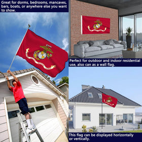 Joven USMC flag suitable for outdoor and indoor display.