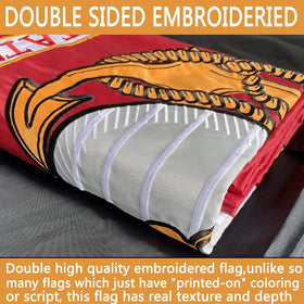 Joven flag with four-row stitching improves wind resistance