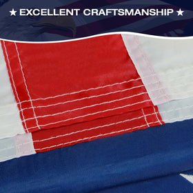 JOWHOL four-row reinforced fly hem reduces tears in windy conditions.