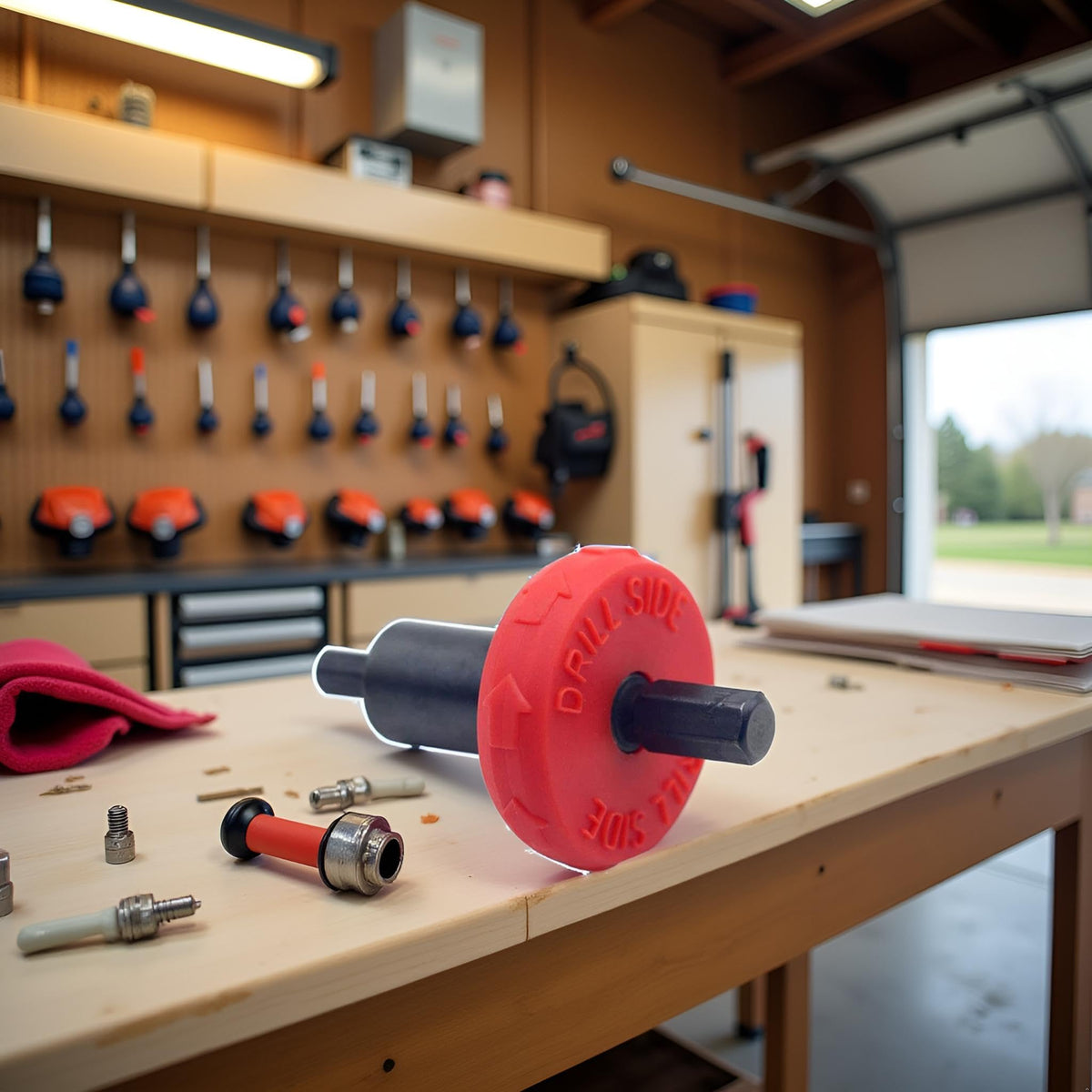 Jowxsx red compact adapter designed for storage and portability