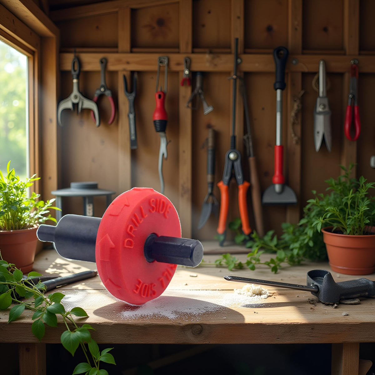 Jowxsx red adapter on Craftsman Quick Start trimmer enabling quick start capability
