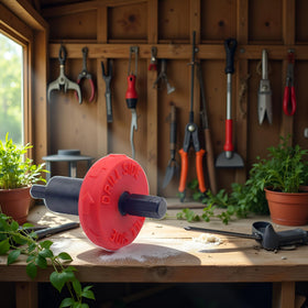 Jowxsx red adapter on Craftsman Quick Start trimmer enabling quick start capability