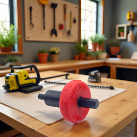 Jowxsx red adapter with power drill showing easy spin to start