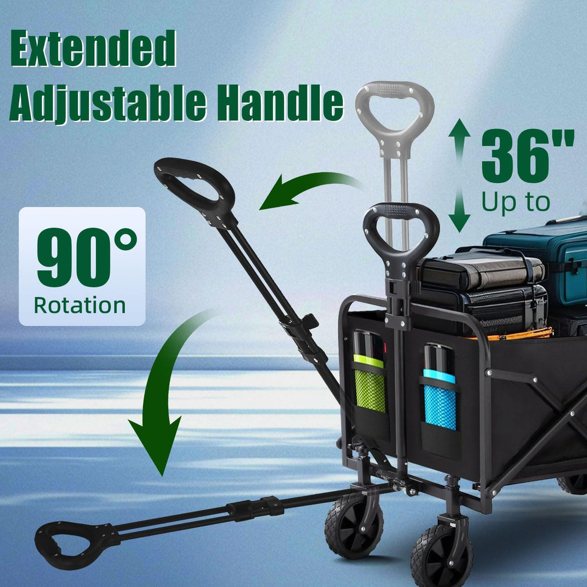 Joxir collapsible wagon lightweight at 11 pounds for easy carrying.