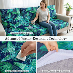 Joy Bubble elastic-bottom cushion cover stays securely in place.
