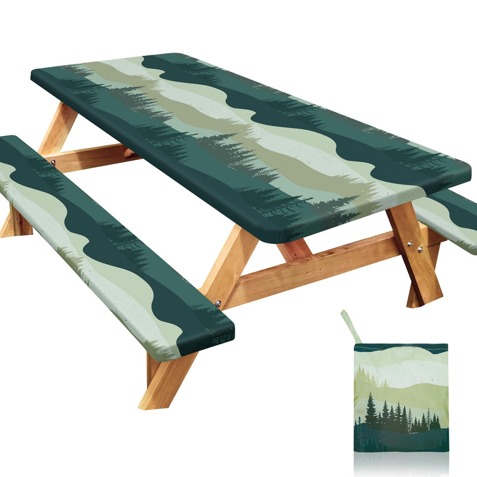 Joy Bubble picnic table cover with windproof design keeps outdoor meals secure