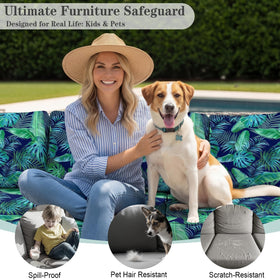 Joy Bubble poolside deck cushion cover handles outdoor use.